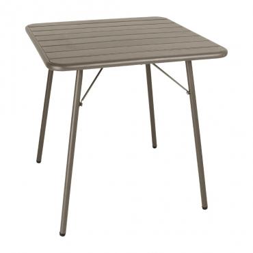 CS732 Bolero Slatted Square Steel Table Coffee 700mm