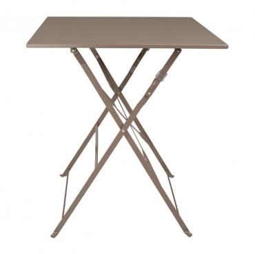 Bolero CS899 Coffee Pavement Style Steel Table 600mm Square