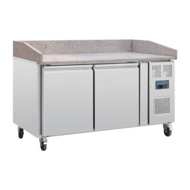 Polar CT424 U-Series Double Door Pizza Counter with Granite Top