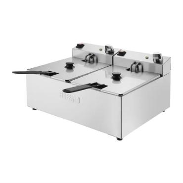 Buffalo CU618 Twin Tank Basket Fryer 2x5Ltr Countertop Fryer 2x2.8kW