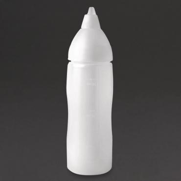 CW111 Araven Clear Non-Drip Sauce Bottle 10oz. 