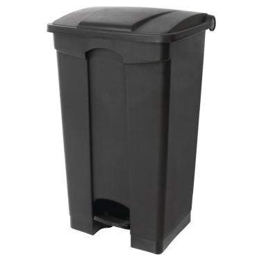 Jantex CW723 kitchen pedal bin black 65Ltr