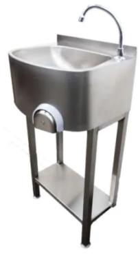 Parry Stainless Steel Freestanding Knee Operated Wash Basin