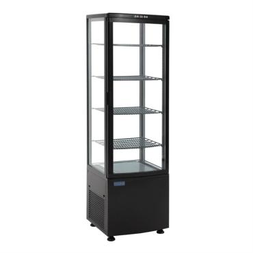 Polar CX573 C-Series Energy Efficient Curved Door Display Fridge Black 235Ltr