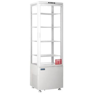 Polar CX575 C-Series Energy Efficient Curved Door Display Fridge White 235Ltr