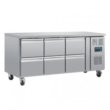 Polar DA548 U-Series Six Drawer Gastronorm Counter Fridge