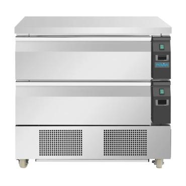 Polar U-Series Double Drawer Counter Fridge/Freezer 4 x 1/1 GN  - DA996
