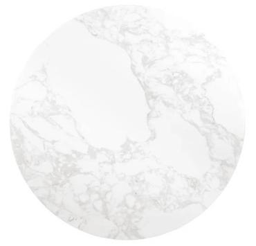 Bolero DC300 Round Marble Effect Table top White 600mm