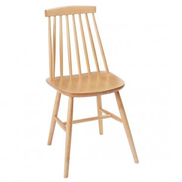Fameg - 2 Pack - Farmhouse Angled Side Chairs Natural Beech 