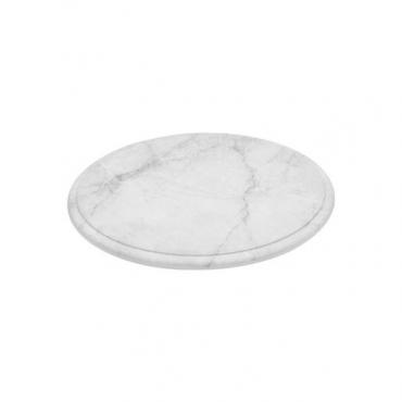 DG511 White Marble Effect Melamine Round Platter 