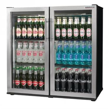 Autonumis RPC00003 3Ft Popular Stainless Steel Trim Double Door Hinged Bottle Cooler 