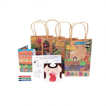 Crafti's  DK368  Kids Recycled Kraft Bizzi Activity Bags (Pack of 200)