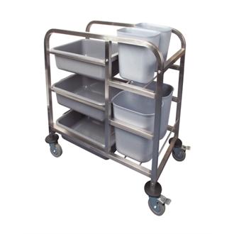 Vogue DK738 Stainless Steel Bussing Trolley