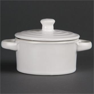 DK816 Olympia Mini Round Pots White 142ml 5oz