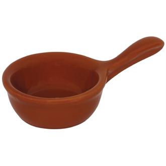 DK825 Olympia Mediterranean Pan Shape Miniature Bowls Rustic Brown 35ml 1.2oz