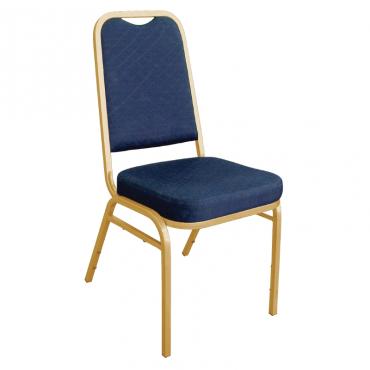 Bolero DL015 Squared Back Banquet Chair Blue (Pack of 4)