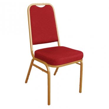 Bolero DL016 Squared Back Banquet Chair Red (Pack of 4)