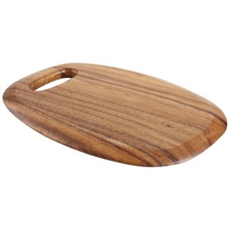 DL130 Small Rounded Acacia Presentation Board with Handle