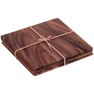 Square Acacia Table Mat (Pack of Four) - DL134
