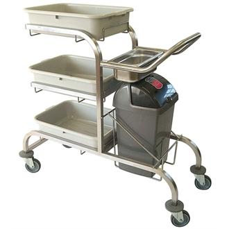 Craven BUS3-Z Three Tier Epoxy Coated Bussing Trolley