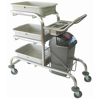 DL455 Craven Three Tier Stainless Steel Bussing Trolley