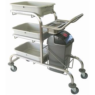 Craven BUS3-S Three Tier Stainless Steel Bussing Trolley