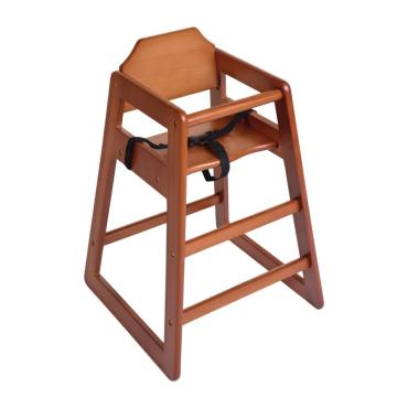 Bolero Wooden Highchair Dark Wood Finish - DL901
