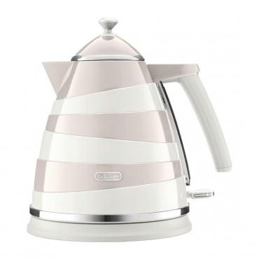 DeLonghi Avvolta Class Kettle White/Black/Red 1.7L