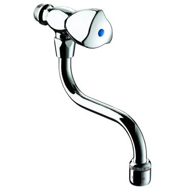 Delabie Wall Mounted Dome Head Tap with 150mm Swivel Spout - DLB-D550400