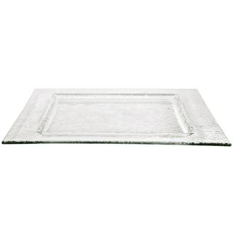 DM356 Olympia Square Glass Plates Clear 320mm
