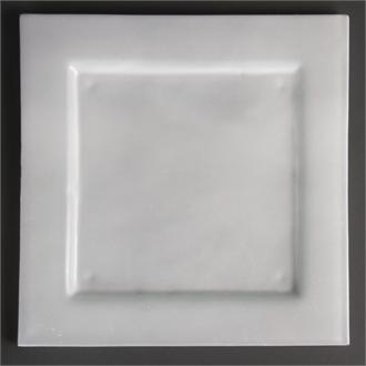 DM357 Olympia Square Glass Plates Frosted White 320mm