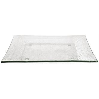 DM359 Olympia Square Glass Plates Clear 265mm