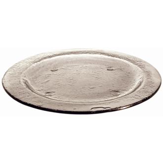 DM367 Olympia Round Glass Plates Smoke Grey 270mm