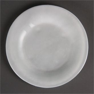 DM369 Olympia Round Glass Plates Frosted White 205mm