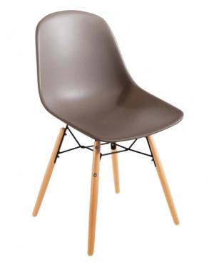 Bolero DM842 PP Moulded Side Chair Coffee with Spindle Legs 