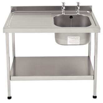 Franke DN601 Single Bowl Sink with Left Hand Drainer 1000x 600mm