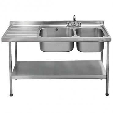 Franke DN603 Double Bowl Sink with Left Hand Drainer