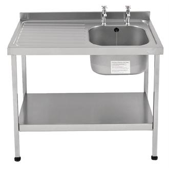 Franke DN615 Single Bowl Sink with Left Hand Drainer 1200x 600mm