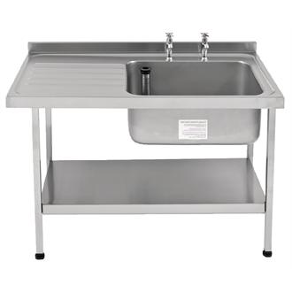 Franke DN617 Single Bowl Sink with Left Hand Drainer 1200x 650mm