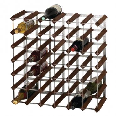 DN634 Wine Rack Dark Wood 42 Bottle. 