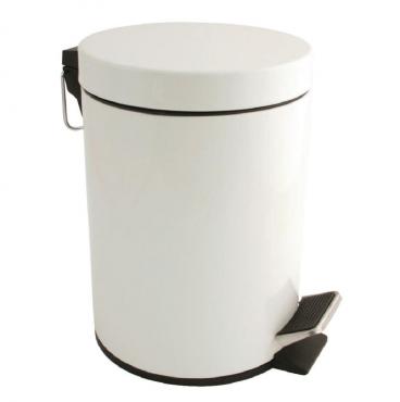 Bolero DP038 White Pedal Bin 5Ltr