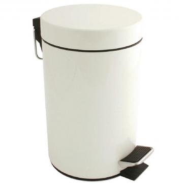 Bolero DP039 White Pedal Bin 3Ltr