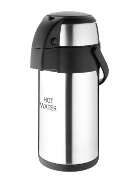 DP129 Olympia Pump Action Airpot Etched 'Hot Water' 3Ltr 
