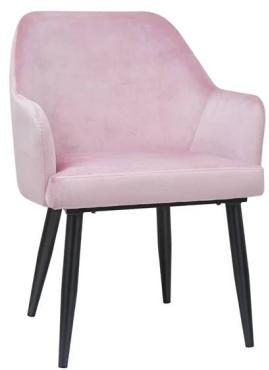 Bolero DP198 Lia Velvet Effect Chairs Dusty Pink (2 Pack)
