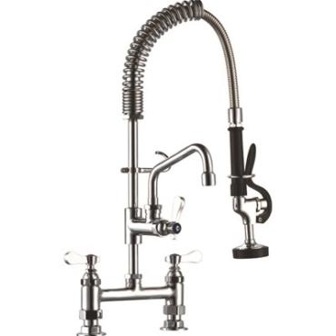 Die-Pat Mini Pre-Rinse Double Pedestal Faucet Assembly DP60MN‐2