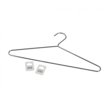 DP918 Chrome Plated Steel Hangers with Tags - Pack of 50