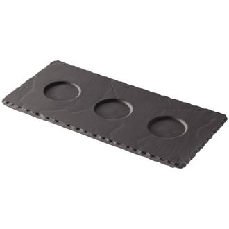 DP935 Revol Basalt Tray with 3 Indents 250mm