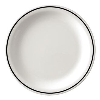 DP983 Kristallon Black Band Melamine Plates 160mm x 12