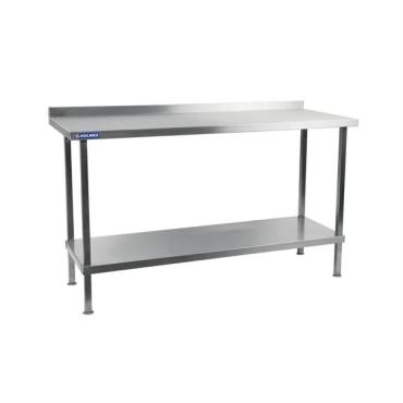 Vogue DR023 Stainless Steel Wall Table with Upstand 1500mm