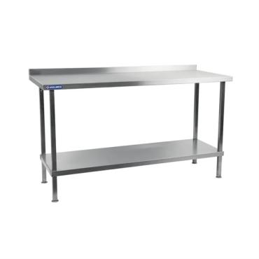 Vogue DR024 Stainless Steel Wall Table with Upstand 1800mm